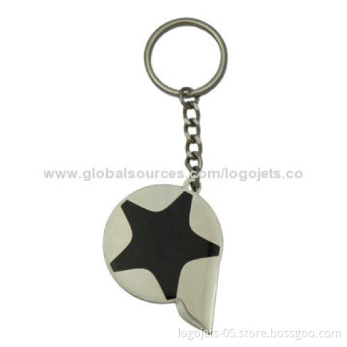 Steel Keychain, Available in Various Plating, Customized Sizes are Accepted